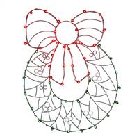 48" x 36" Wreath n' Bow C7 Wire Motif