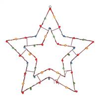 48" x 48" Multi 5 Pt Star C7 Wire Motif