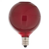 10 Pk Red G50 Bulbs for E12/C7 Socket