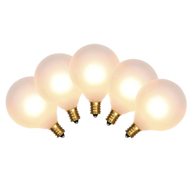 G50 F-White E12 Bulbs 5/Box 7W 120V.055A