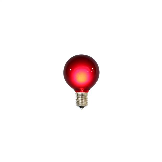 10 Pk Red G50 Bulbs for E17/C9 Socket