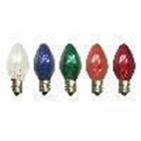 C7 Trans Multi Twinkle 120V 5W Bulb