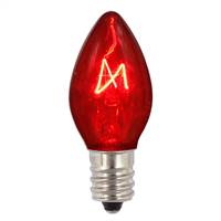 C7 Transparent Red 130V 5W Bulbs