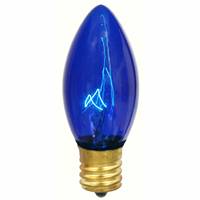 C9 Transparent Blue 7W 130V Bulb