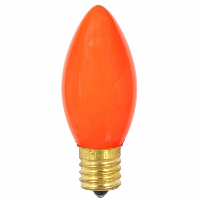 C9 Ceramic Orange 7W 130V Bulb