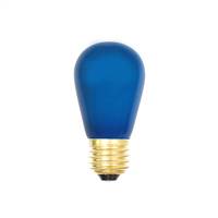 Blue Ceramic Med Base 130V 11 Watt Bulbs