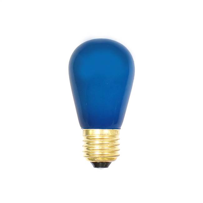 Blue Ceramic Med Base 130V 11 Watt Bulbs