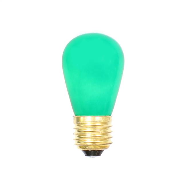 Green Ceramic Med Base 130V 11 Watt Bulb