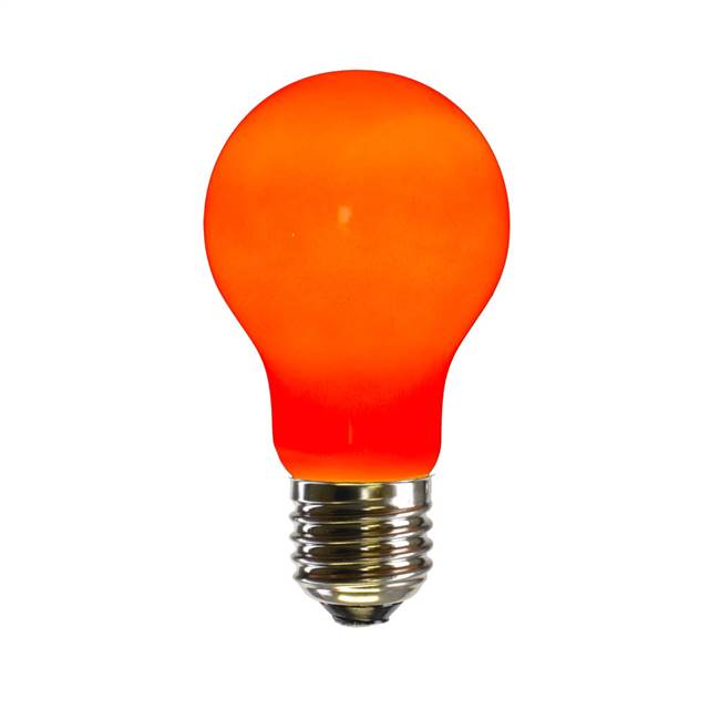 Orange Ceramic Med Base 130V 25 Watt Bul