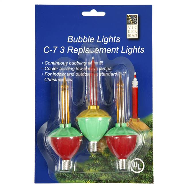 C7 Multi Bubble 5 watt Repl. Bulbs 3 Pak