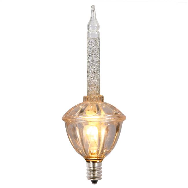 C7 Clear Glitter Bubble 5W 3Pk Repl Bulb