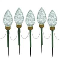 100Lt x 8.5" LED CoolWhtC9 5Pc Stake 24"
