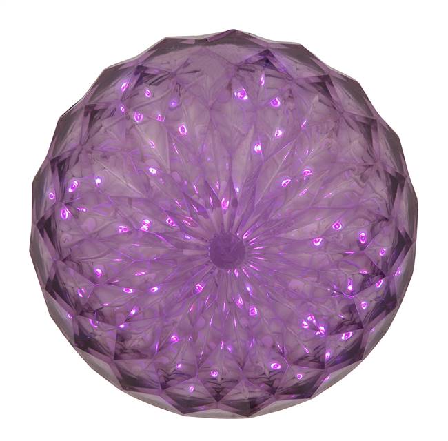 30Lt x 6" LED Purple Crystal Ball Outdoo