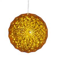 30Lt x 6" LED Yellow Crystal Ball Outdoo