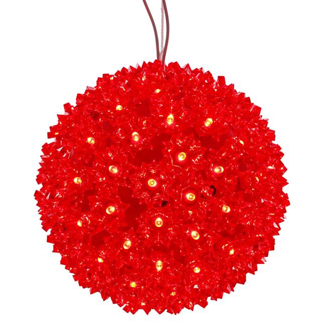 50Lt x 6" LED Red Starlight Sphere