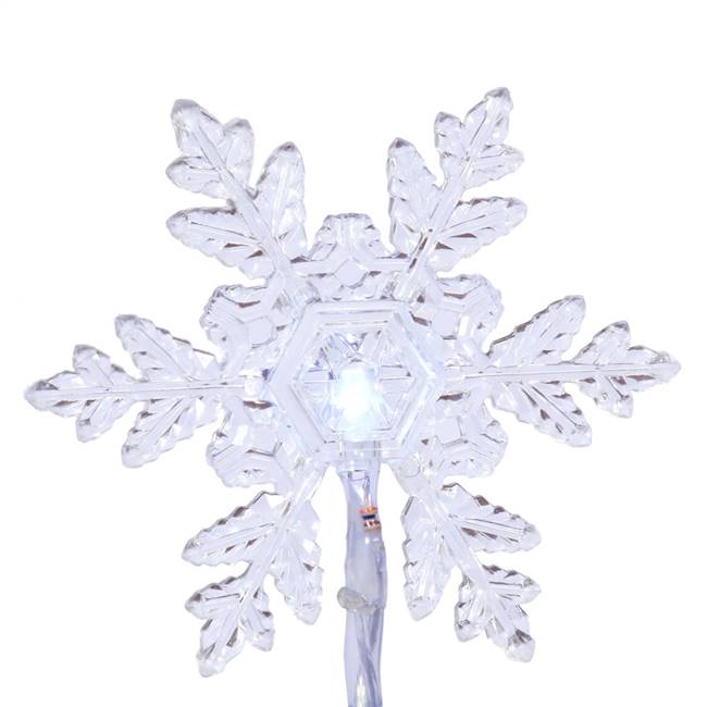 20Lt Pure White LED Snowflake Set 6"Sp