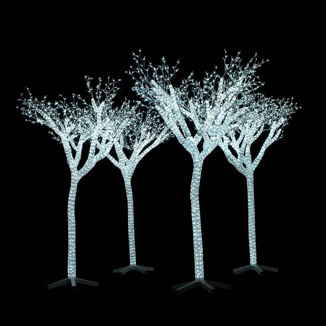 8.5' x 63" Outdoor White Tree 1900LED