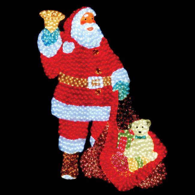 6' x 53" Wall Santa with Stand 2000LED