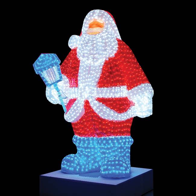 63" x 39" x 28" Santa Claus 3500 LED