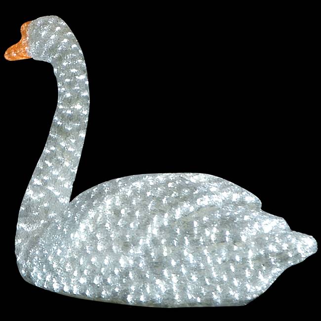 25"x 35"x 16" White Female Swan 860 LED