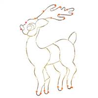 48" x 36" LEDReindeer C7 Wire Motif