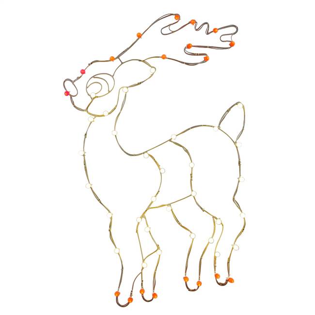 48" x 36" LEDReindeer C7 Wire Motif