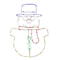 48" x 34" LEDSnowman C7 Wire Motif