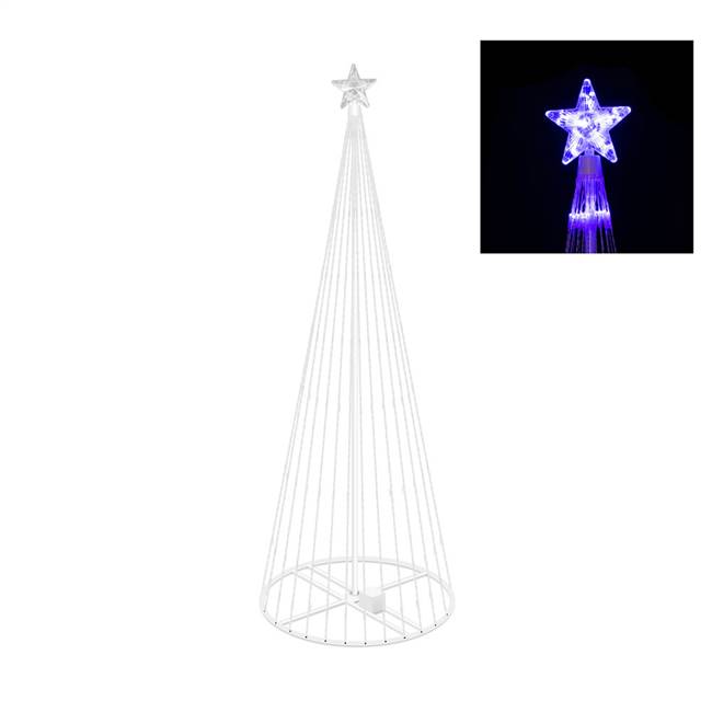 9' x 36" LED 344 Purple Light Show Tree