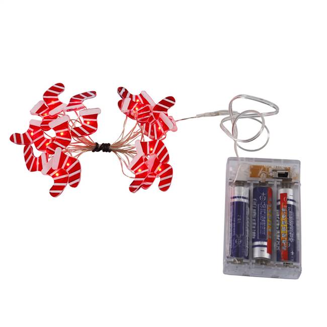 20Lt LED Red-Wht Stocking Set 6HrTimer
