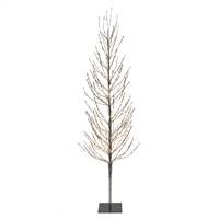 3' Silver Tree LED200 WmWht Flat Base