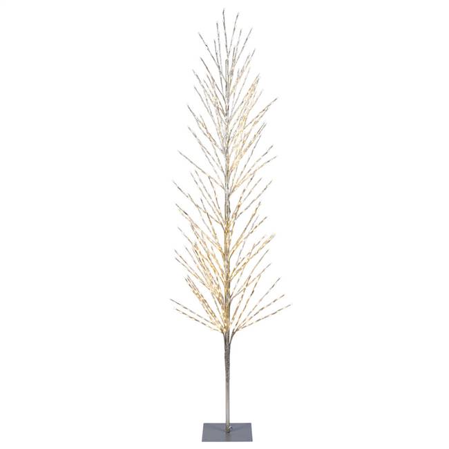 6' Champagne Tree LED560 WmWht Flat Base