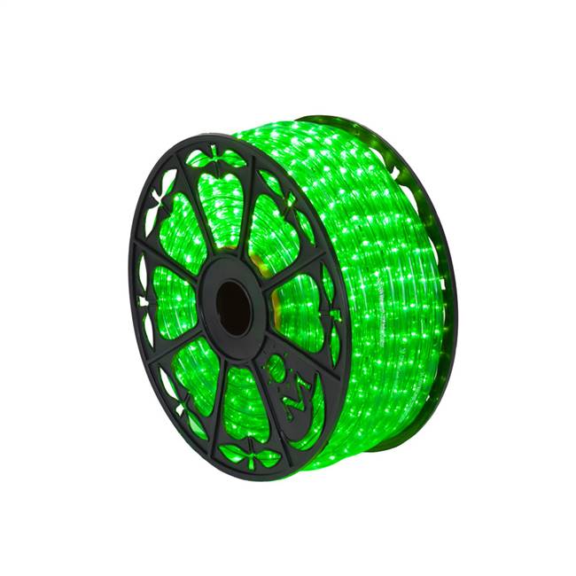 150' x .5" Green LED Rope Light 120V