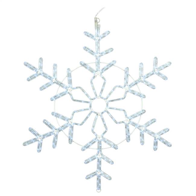 36" PureWht LED Forked Snowflake