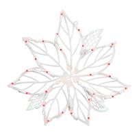 35Lt LEDPoinsettia Window Decor 16-15"