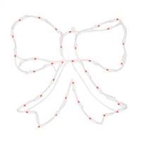 35Lt LEDRed Bow Window Decor 15x15"