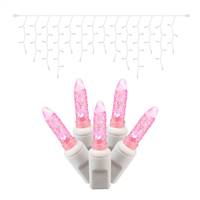 70Lt LED Pink/Ww M5 Icicle EC Set 9'L