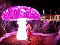 8' x 6' x 6' LED 3D Tinsel Mushroom