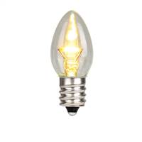 C7 LED Multi Glass Transp Bulb 25/Box