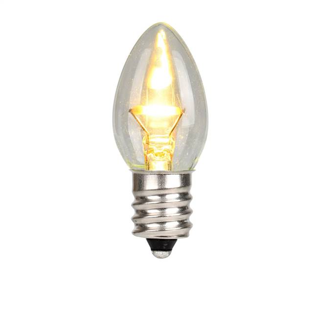 C7 LED Multi Glass Transp Bulb 25/Box