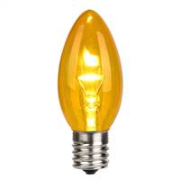 C9 LED Yellow Glass Transp Bulb 25/Box