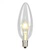 G32 LED WmWht Glass Transp E12 Bulb 25Bx