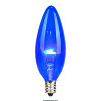 G32 LED Blue Glass Transp E12 Bulb 25Bx