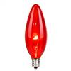 G32 LED Red Glass Transp E12 Bulb 25Bx