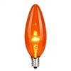 G32 LED Orange Glass Trans E12 Bulb 25Bx