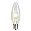 G32 LED WmWht Glass Transp E17 Bulb 25Bx