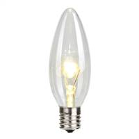 G32 LED WmWht Glass Transp E17 Bulb 25Bx