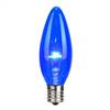 G32 LED Blue Glass Transp E17 Bulb 25Bx