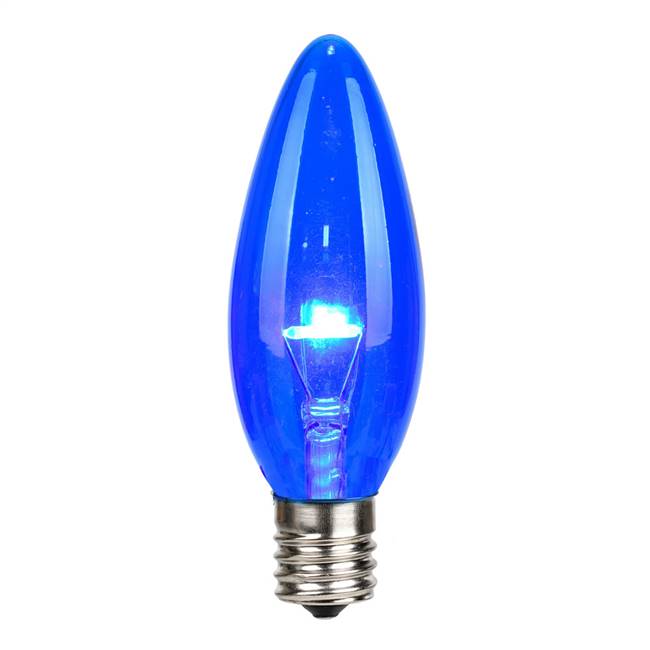 G32 LED Blue Glass Transp E17 Bulb 25Bx