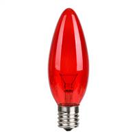 G32 LED Red Glass Transp E17 Bulb 25Bx