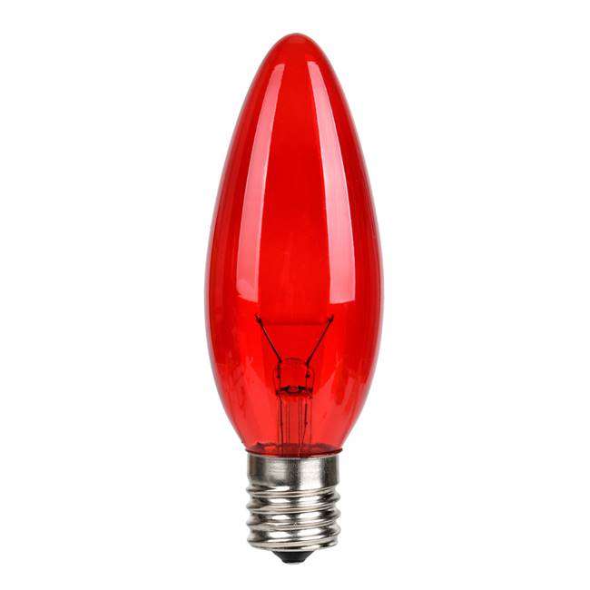 G32 LED Red Glass Transp E17 Bulb 25Bx